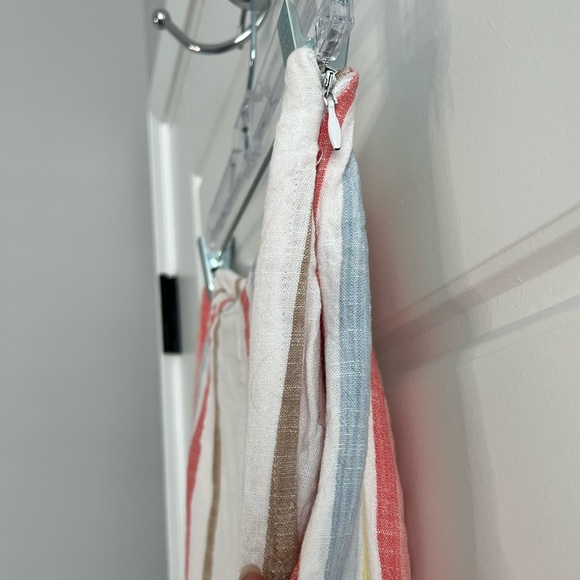 Mi Ami Womens Striped Linen Blend Wide Leg Psnts Slacks Beachy Grandma Chic M - Picture 8 of 16